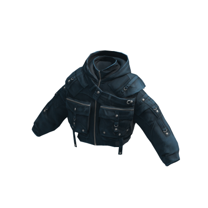 Layered Street Techwear Jacket Dark Blue