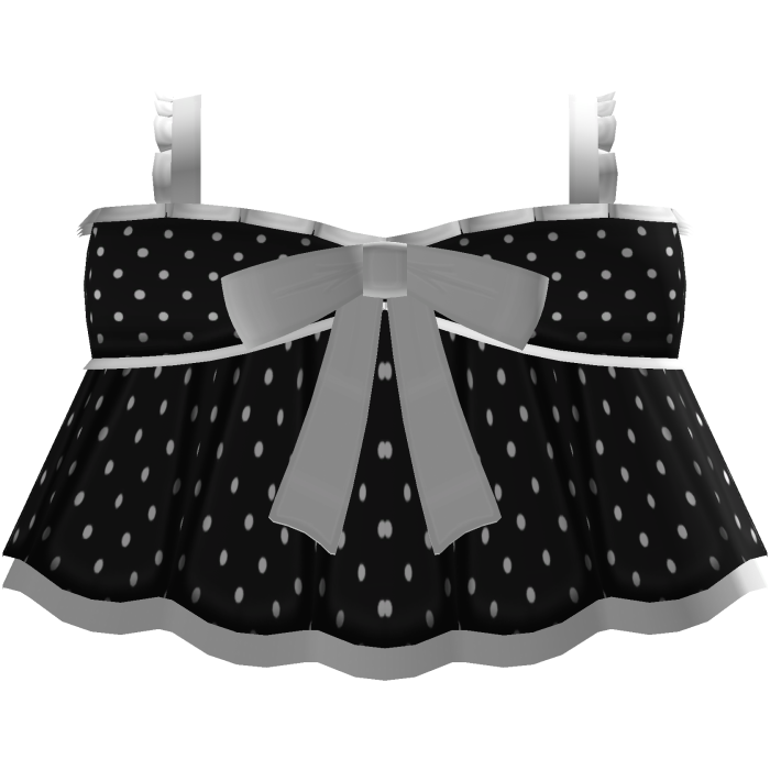♡ : cute white polka long dot top