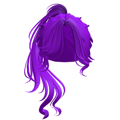 Wispy Swirly Ponytail Hair (Purple) Roblox item