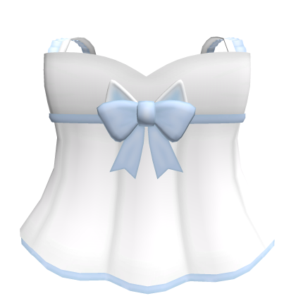 Kitty Baby Doll Dress In White & Blue Roblox item