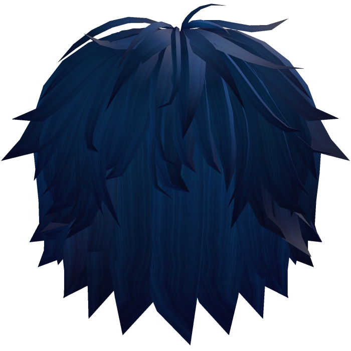 Blue Spiky Messy Fringe Hair