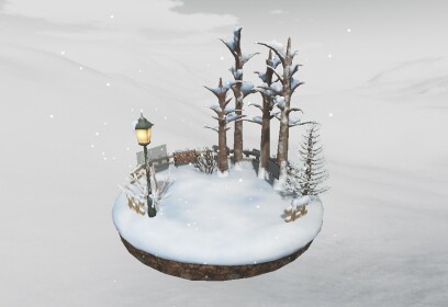 Snowscape island