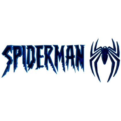 SpiderMan Blue Spider Text