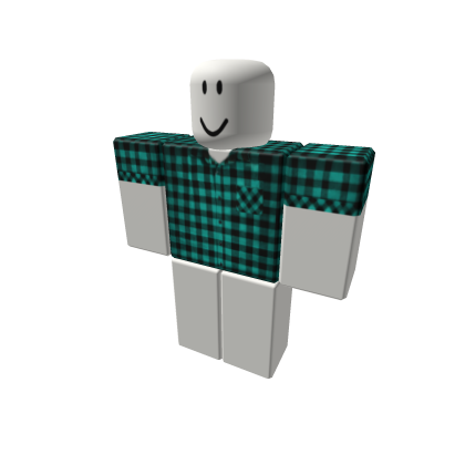 Teal Checkered Flannel Roblox NoFilter