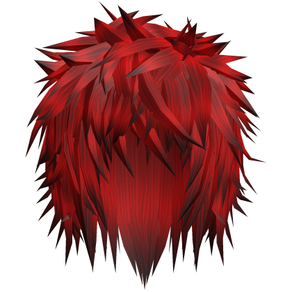 red gothic messy emo boy hair