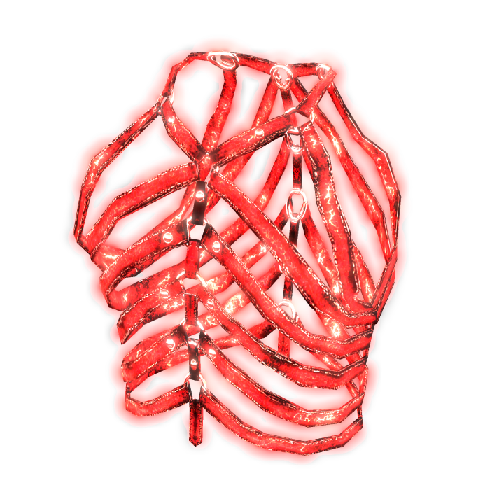 [EMISSIVE] Cyber Goth Red Rib Cage Top