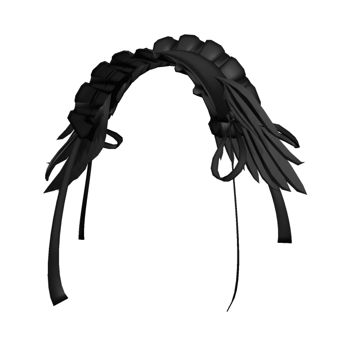 ♡ gothic feathered fallen angel headdress black