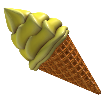 Cute Swirl Ice Cream Cone (Yellow)