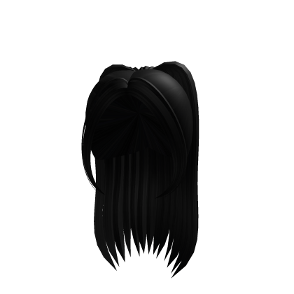 Straight Long Ponytail Hair (Black) Roblox item