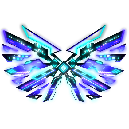 Emissive Glow Neon Purple EDM Cyber Wings Roblox item