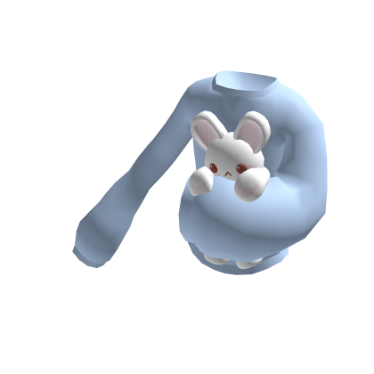 cute blue huggable bunny sweater