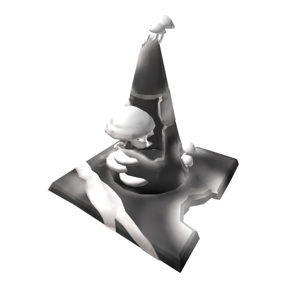 White Spore-Worn Traffic Cone
