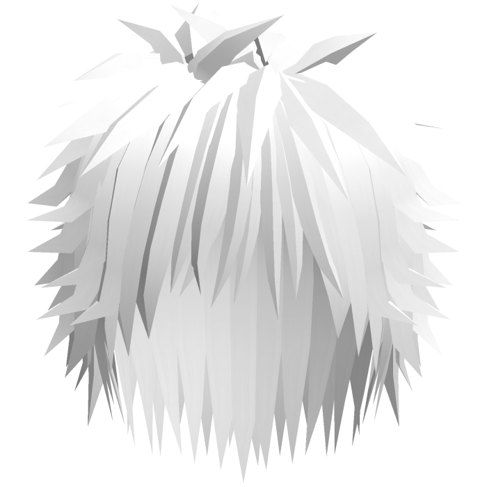 spiky messy emo hair in white