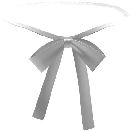 dainty white neck ribbon bow 1.0