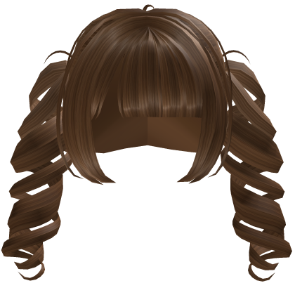 sweet adorable doll curly pigtails hair [brown] Roblox item