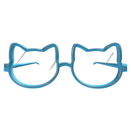 Cute Blue Cat Round Glasses 🐱💙 Roblox item