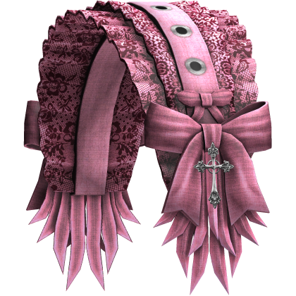 Ruffled Celestial Ribbon Headband (Pink) Roblox item