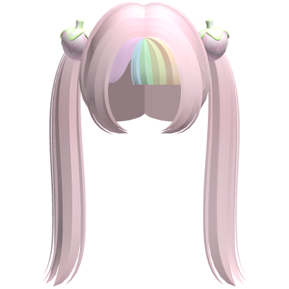 ୨୧ :cutecore rainbow pink long strawberry pigtails