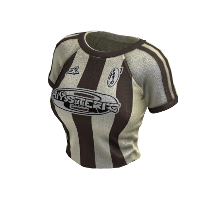 Striped Sporty Tee (Cream Brown)
