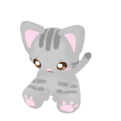 Holdable Gray Cat Plush Small (Handheld)
