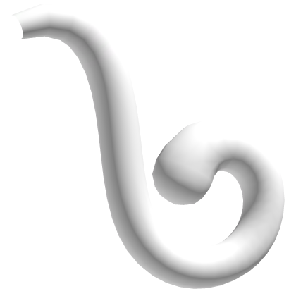 ♡ gloomy curly white bat kitty tail