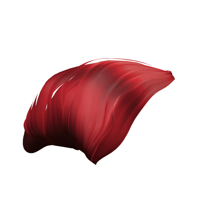 Red Y2k Pouf Hair Bump
