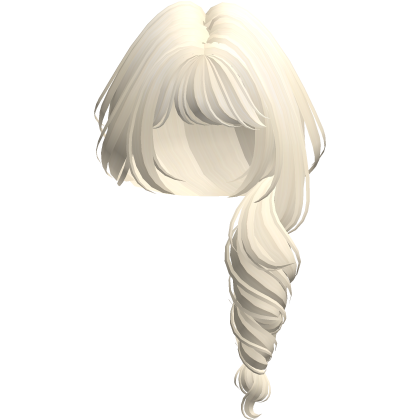 over shoulder curly princess ponytail; blonde Roblox item