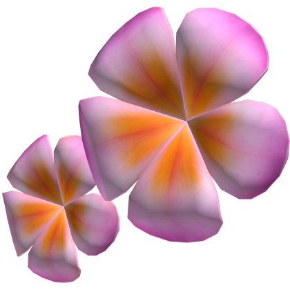 Cute Summer Plumeria Flowers (Orange & Pink) Roblox item