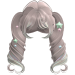 ♡Pretty doll Curly hair in rainbow dust brown