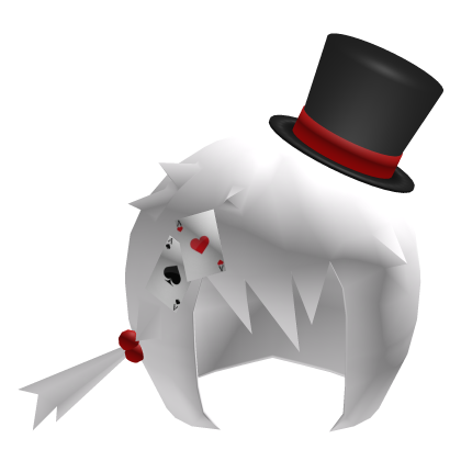 Low Poly Cards & Top Hat White Hair