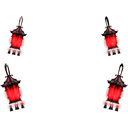 Glowing Halloween witch Lanterns - Red emissive