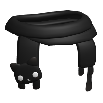 cute twee igari mori kei black cat scarf thumbnail