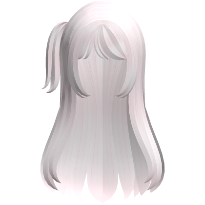 ღ Light Pink Long Straight Hair with Side Ponytail Roblox item