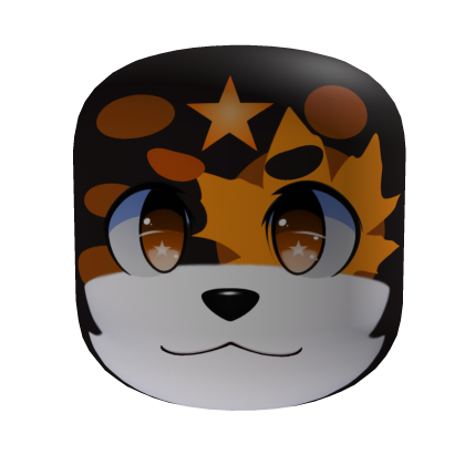 Black and Orange Cat Face (with Leaf Eye)