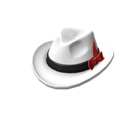White homburg hat discount