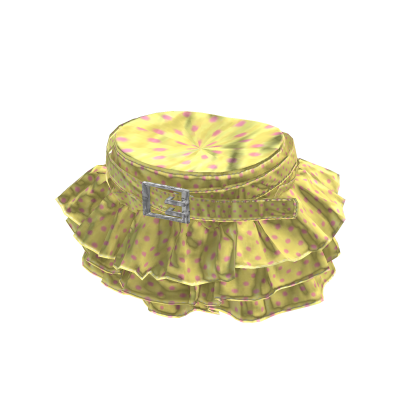 💜 Lace Ruffle Mini Skirt_Yellow thumbnail