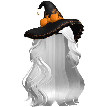 Halloween Side Swept Witch Hair (White)