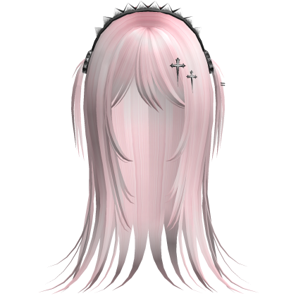 Vampire Goth Wispy Long Hair Pink  Roblox item