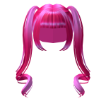 Pink Long Kawaii High Pigtails