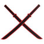 Neon Red Double Katanas