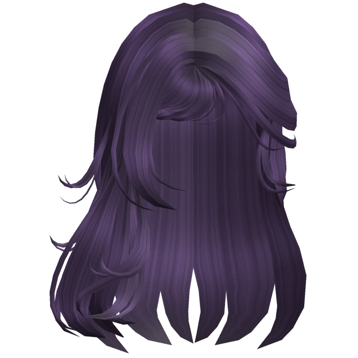 Emo Long Messy Hair w/ Side Bangs (Purple)