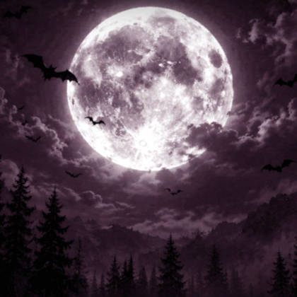 pink moon emo vampire gothic background