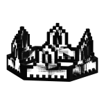 [ANIMATED] White Black Glitched 8-bit Crown Add-on