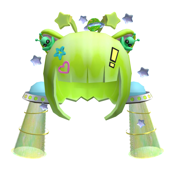 Alien Green Pigtails