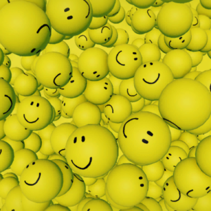 Bunch of Yellow Smiling Faces