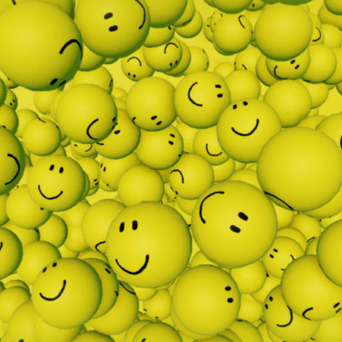 Bunch of Yellow Smiling Faces
