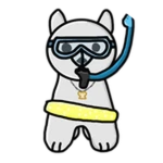 Snorkeling Doggo Roblox badge thumbnail