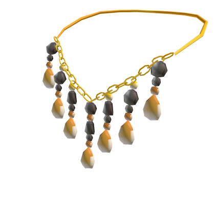 Golden Amber Droplets Necklace