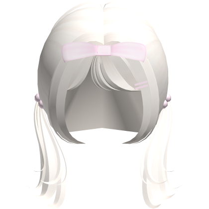 cute pigtails hair with bow kawaii in blonde