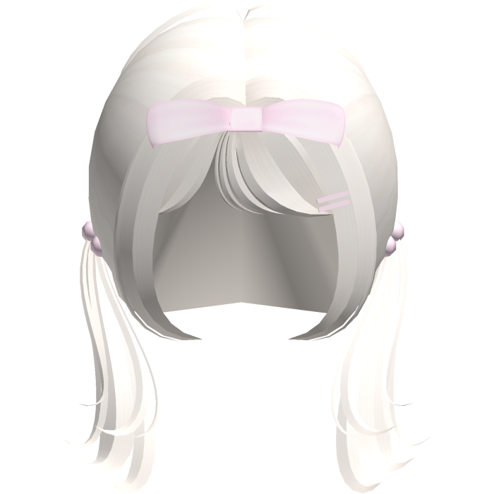 cute pigtails hair with bow kawaii in blonde